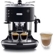 Espressor manual De'Longhi Icona ECO311.BK - 0132106078, 1100W, 15 bari, Sistem Capuccino manual, Cafea râșnită sau paduri, Rezervor 1.4 litri, Onyx black