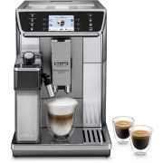 Espressor automat DeLonghi PrimaDonna Elite ECAM650.55.MS - 0132217030, 1450W, 19 bari, 2l, Spumare automată, Carafă termală LatteCrema, Râșniță inox, Boabe și Măcinată, Coffee Link App, Metal Silver