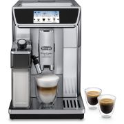 Espressor automat De'Longhi PrimaDonna Elite Experience ECAM650.85.MS - 0132219009, 1450W, 19bar, 2l, Spumare automată, Carafă termală LatteCrema, Râșniță inox, Boabe și Măcinată, Ecran 4.3", Metal Silver