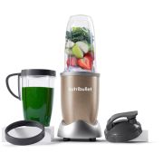 Blender nutribullet Pro 900 NB907CP - 0C22300006, 900W, Lamă de extracție, Cană Colossal de 900ml, Amestecare uniformă, Design simplu și compact, Ușor de curățat, Fără BPA, Cablu 100cm, 4.69kg, Champagne