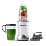 Blender nutribullet Pro 900 NB907W - 0C22300041, 900W, Lamă de extracție, Cană Colossal de 900ml, Amestecare uniformă, Design simplu și compact, Ușor de curățat, Fără BPA, Cablu 100cm, 4.69kg, Alb