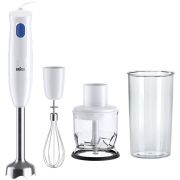 Blender de mână BRAUN MultiQuick 1 MQ 10.202MWH, 450W (1 viteză), Tocător de 350ml, Pahar gradat 0.6L, Tel, Easy Twist, Fără BPA, Cablu 1.2m