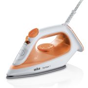 Fier de călcat BRAUN TexStyle 1 SI1009OR, 1600~1900W, Continuu 25g/min, Jet 120g, Rezervor 220ml, Vârf precizie, Cablu 1.9m, G1kg, Orange