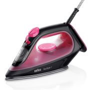 Fier de călcat BRAUN TexStyle 1 SI1070PU, 1700~2000W, Continuu 25g/min, Jet 130g, Rezervor 220ml, Talpă SuperCeramic, Vârf precizie, Cablu 1.9m, G1kg, Purple