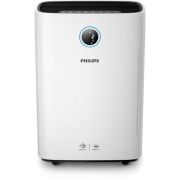 Purificator și umidificator de aer Philips Gama 2000i AC2729/10, 4 trepte de viteză, Filtru HEPA Nano-Protect, 3 moduri automate: general/alergeni si nocturn, conectat la aplicația Air Matters, culoare: Alb