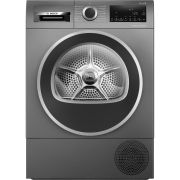 (EOL) Uscător de rufe cu condensare și pompă de căldură BOSCH Serie 6 WQG235DREU, 8kg, 15 programe, 600W, Clasa C, AutoDry, AntiVibration, Super 40', Sensitive Drying System, Half Load, Cast Iron Gray