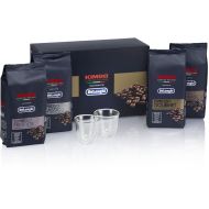 Set cafea boabe De'Longhi Tasting Sensations by KIMBO DLSC316 - 5513282711, 1kg cafea (250gr Gourmet, 250gr Classic, 250gr 100% Arabica, 250gr Prestige), 2 pahare espresso